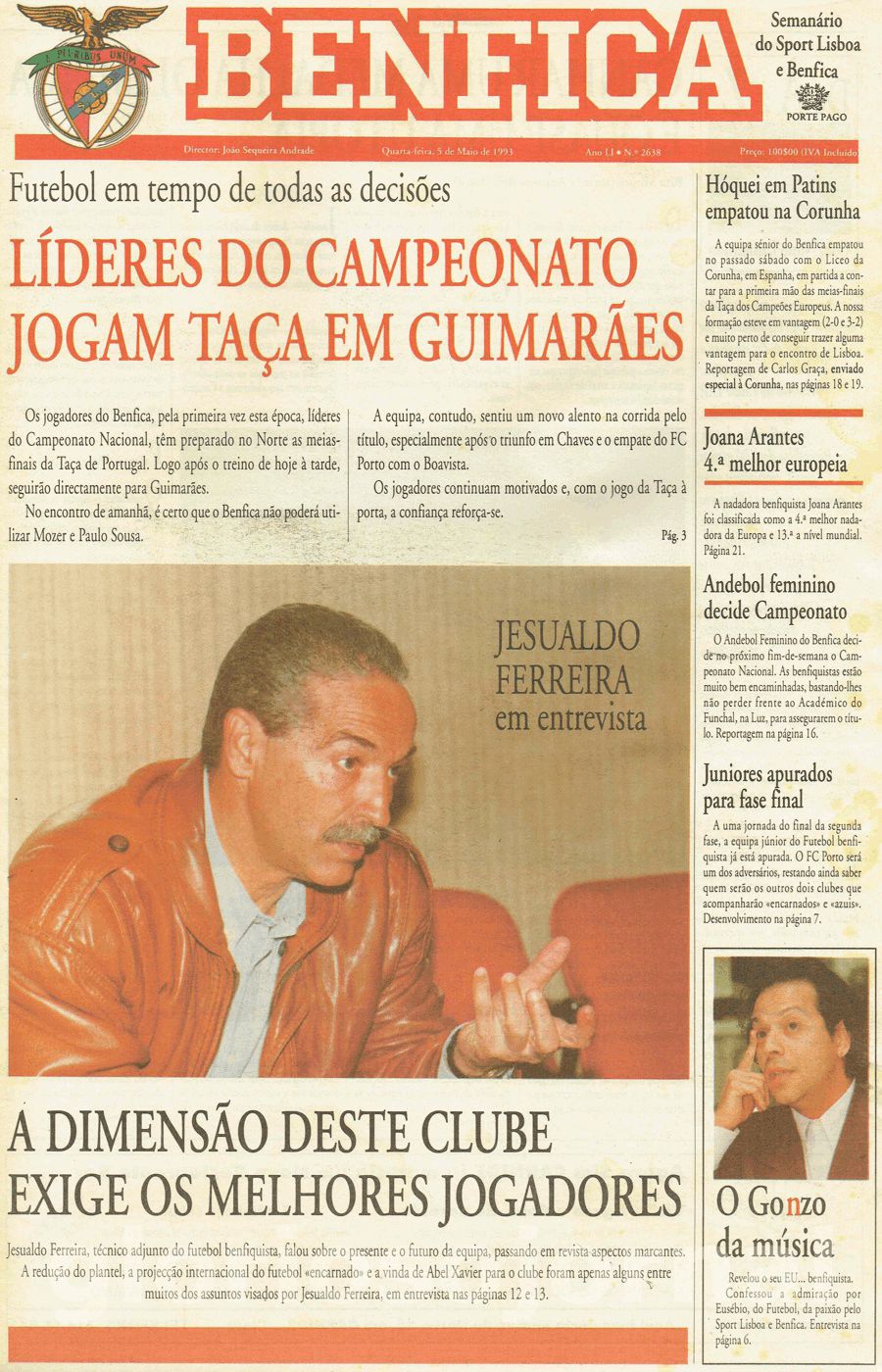 jornal o benfica 2638 1993-05-05